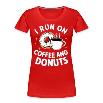 Donut Donuts Candy Bagel - Women's Premium Organic T-Shirt - red - Front - Mia (176cm)