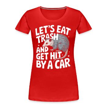 Opossum Possum Tier - Frauen Premium Bio T-Shirt - Rot - Vorne - Mia (176cm)