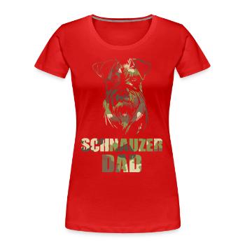 Schnauzer - Frauen Premium Bio T-Shirt - Rot - Vorne - Mia (176cm)