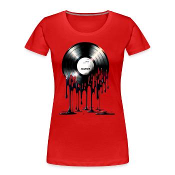 VINYL - Women's Premium Organic T-Shirt - red - Front - Mia (176cm)