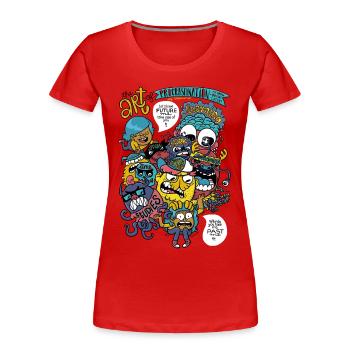 The Art Of Procrastination - Frauen Premium Bio T-Shirt - Rot - Vorne - Mia (176cm)