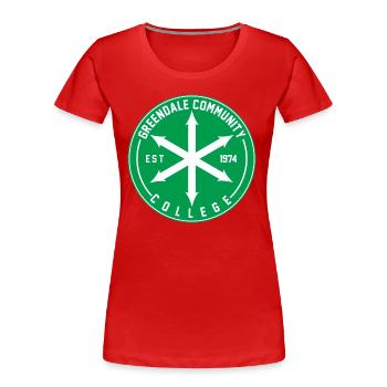 Graphique de la communauté - T-shirt bio Premium Femme - rouge - Devant - Mia (176cm)