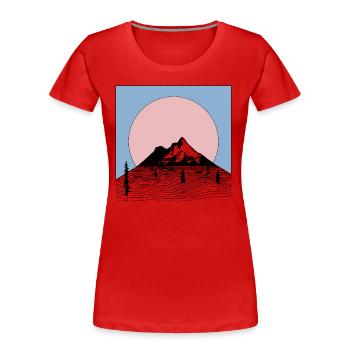 Mountain Aesthetic Aesthetics Graphic - Women's Premium Organic T-Shirt - red - Front - Mia (176cm)