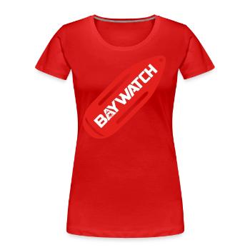 Baywatch Bouée Rouge - T-shirt bio Premium Femme - rouge - Devant - Mia (176cm)