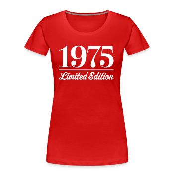 1975 Limited Edition - Women's Premium Organic T-Shirt - red - Front - Mia (176cm)
