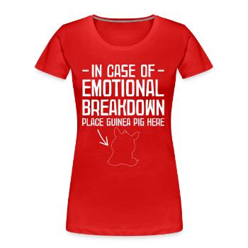 Guinea pig - Women's Premium Organic T-Shirt - red - Front - Mia (176cm)