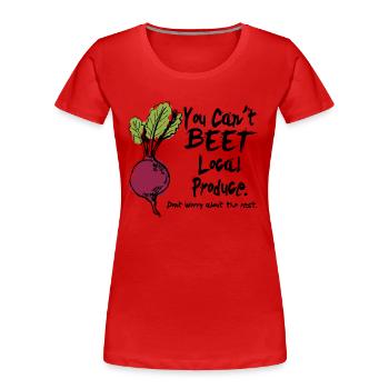Sie können nicht Rüben Zitat - Frauen Premium Bio T-Shirt - Rot - Vorne - Mia (176cm)