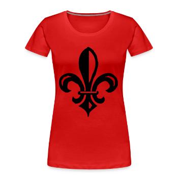 fleur de lis french lily - Women's Premium Organic T-Shirt - red - Front - Mia (176cm)