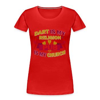 Darts, Darts Dart, Darts Werfen - Frauen Premium Bio T-Shirt - Rot - Vorne - Mia (176cm)