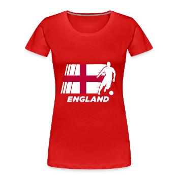 Fußball, Fußball Italien Fußball, Brasilien - Frauen Premium Bio T-Shirt - Rot - Vorne - Mia (176cm)