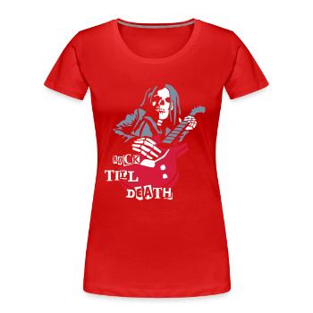 Rock till death - Frauen Premium Bio T-Shirt - Rot - Vorne - Mia (176cm)