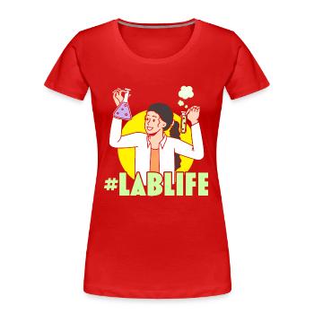 #LabLife Biologe Wissenschaft Lehrer Biologie Majo - Frauen Premium Bio T-Shirt - Rot - Vorne - Mia (176cm)
