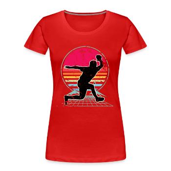 Ping-pong - T-shirt bio Premium Femme - rouge - Devant - Mia (176cm)