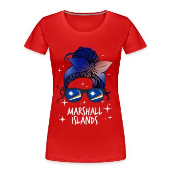 Marshallinseln - Frauen Premium Bio T-Shirt - Rot - Vorne - Mia (176cm)