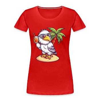Adler Sommer Strand Urlaub - Frauen Premium Bio T-Shirt - Rot - Vorne - Mia (176cm)