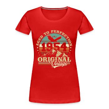 Original 1954 Vintage Vintage Retro Birthday - Women's Premium Organic T-Shirt - red - Front - Mia (176cm)