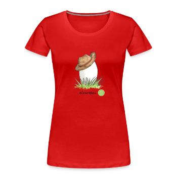 Landei - Frauen Premium Bio T-Shirt - Rot - Vorne - Mia (176cm)