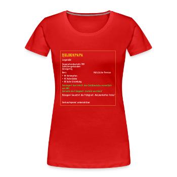 Legendärer Heldenpapa Legendär Papa Vater Eltern - Frauen Premium Bio T-Shirt - Rot - Vorne - Mia (176cm)