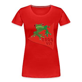 FROG net - Women's Premium Organic T-Shirt - red - Front - Mia (176cm)