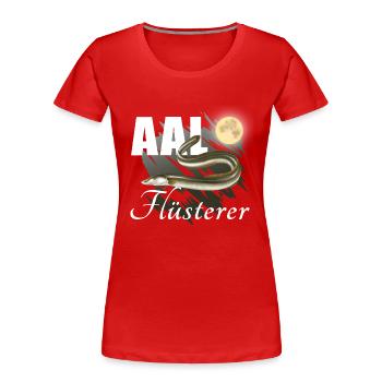 Aal Flüsterer - Vollmond - Frauen Premium Bio T-Shirt - Rot - Vorne - Mia (176cm)
