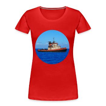 Fireboats are special vessels - Women's Premium Organic T-Shirt - red - Front - Mia (176cm)