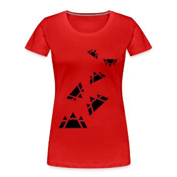 Berge - Frauen Premium Bio T-Shirt - Rot - Vorne - Mia (176cm)
