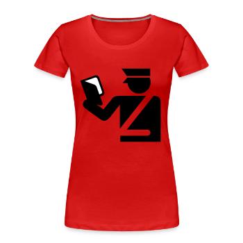chapeau idée cadeau Policeman billet excès de vitesse - T-shirt bio Premium Femme - rouge - Devant - Mia (176cm)