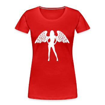 Club Angel Girl #3 - Frauen Premium Bio T-Shirt - Rot - Vorne - Mia (176cm)