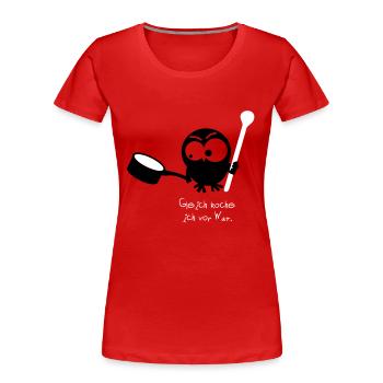 OWL / / DC I'm simmering with anger. - Women's Premium Organic T-Shirt - red - Front - Mia (176cm)