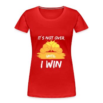 Boxer Boxen Herausforderer Ehrgeiz Positiv - Frauen Premium Bio T-Shirt - Rot - Vorne - Mia (176cm)