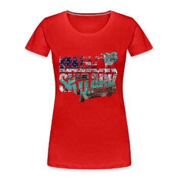 Buick Skylark 1966 Convertible - T-shirt bio Premium Femme - rouge - Devant - Mia (176cm)