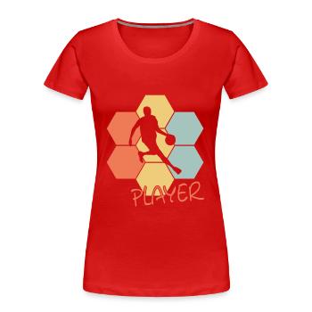 Basketball Player Bball Streetball - Frauen Premium Bio T-Shirt - Rot - Vorne - Mia (176cm)