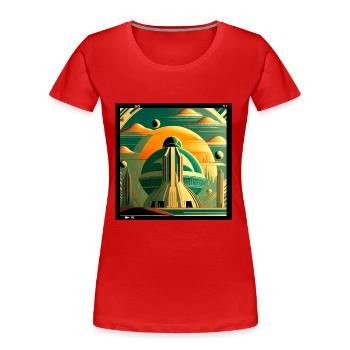 Alternatives Universum - Frauen Premium Bio T-Shirt - Rot - Vorne - Mia (176cm)