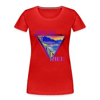 Sommerstimmung Nizza - Frauen Premium Bio T-Shirt - Rot - Vorne - Mia (176cm)
