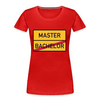 master - Frauen Premium Bio T-Shirt - Rot - Vorne - Mia (176cm)