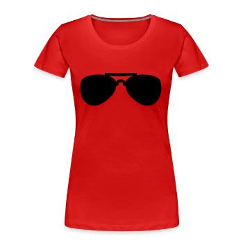 Sonnenbrille - Frauen Premium Bio T-Shirt - Rot - Vorne - Mia (176cm)