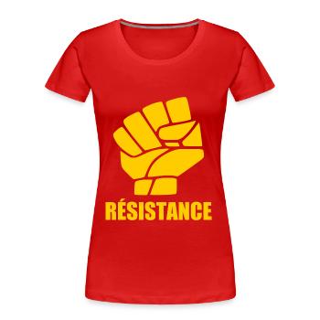 Résistance - Women's Premium Organic T-Shirt - red - Front - Mia (176cm)