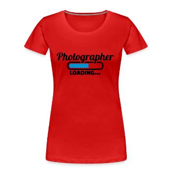 Fotograf - Frauen Premium Bio T-Shirt - Rot - Vorne - Mia (176cm)