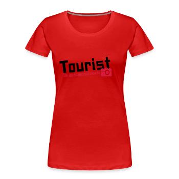 Tourist im Auslandseinsatz - Frauen Premium Bio T-Shirt - Rot - Vorne - Mia (176cm)