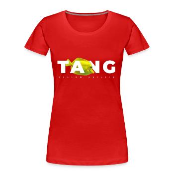 Gardien de poisson marin Tang jaune - T-shirt bio Premium Femme - rouge - Devant - Mia (176cm)
