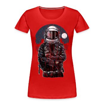 ASTRONAUTE REBEL - L'astronaute drôle cadeau - T-shirt bio Premium Femme - rouge - Devant - Mia (176cm)