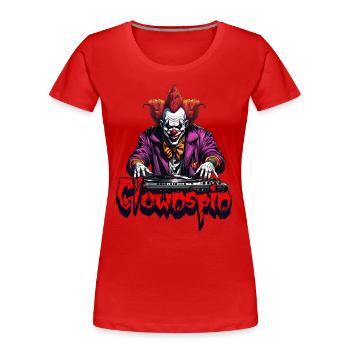 Clownspin - Frauen Premium Bio T-Shirt - Rot - Vorne - Mia (176cm)