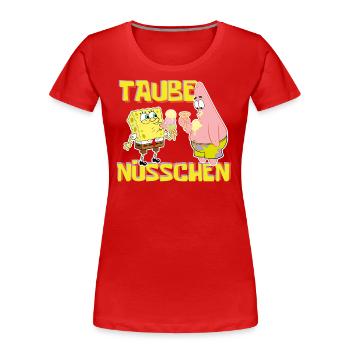 SpongeBob SquarePants Taube Nüsschen Patrick Eis - Women's Premium Organic T-Shirt - red - Front - Mia (176cm)