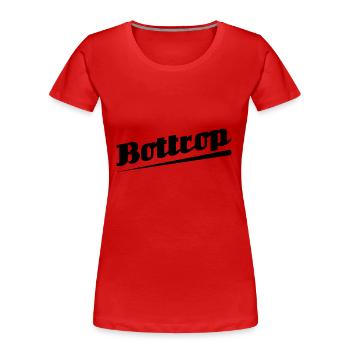 Bottrop - Textdesign mit Stadtnamen - Frauen Premium Bio T-Shirt - Rot - Vorne - Mia (176cm)
