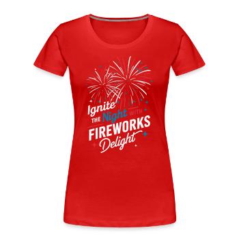 Pyrotechniker Feuerwerk Pyrotechnik - Frauen Premium Bio T-Shirt - Rot - Vorne - Mia (176cm)