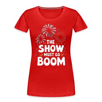 Pyrotechniker Feuerwerk Pyrotechnik - Frauen Premium Bio T-Shirt - Rot - Vorne - Mia (176cm)