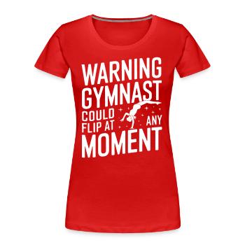 Turnen Turner Gymnastik - Frauen Premium Bio T-Shirt - Rot - Vorne - Mia (176cm)