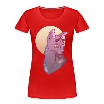 little devil - Women's Premium Organic T-Shirt - red - Front - Mia (176cm)