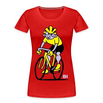 Cycliste - Cyclisme - T-shirt bio Premium Femme - rouge - Devant - Mia (176cm)