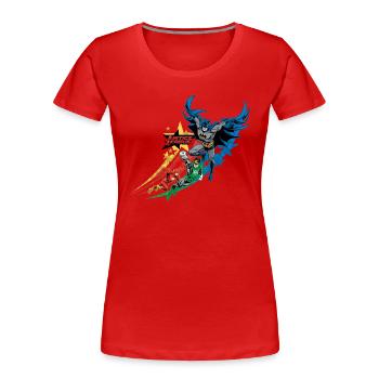 Justice League Power Stars - Frauen Premium Bio T-Shirt - Rot - Vorne - Mia (176cm)